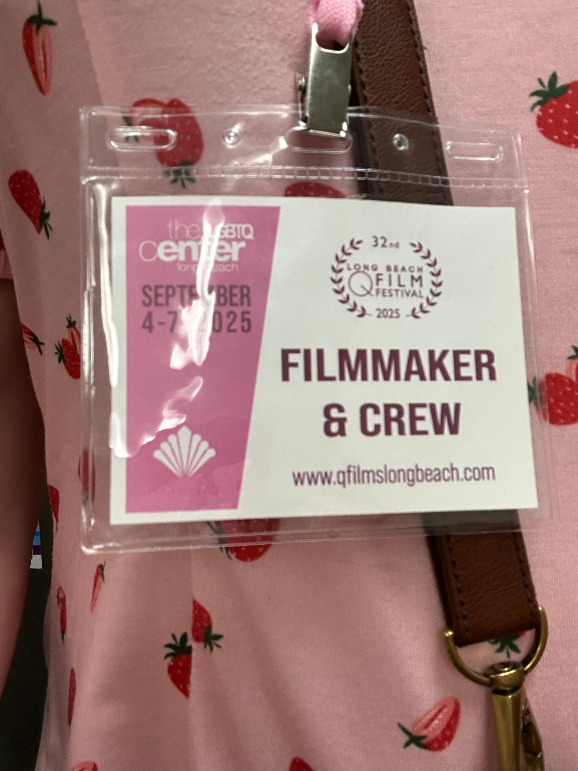 Long Beach QFilm Festival filmmaker & crew badge