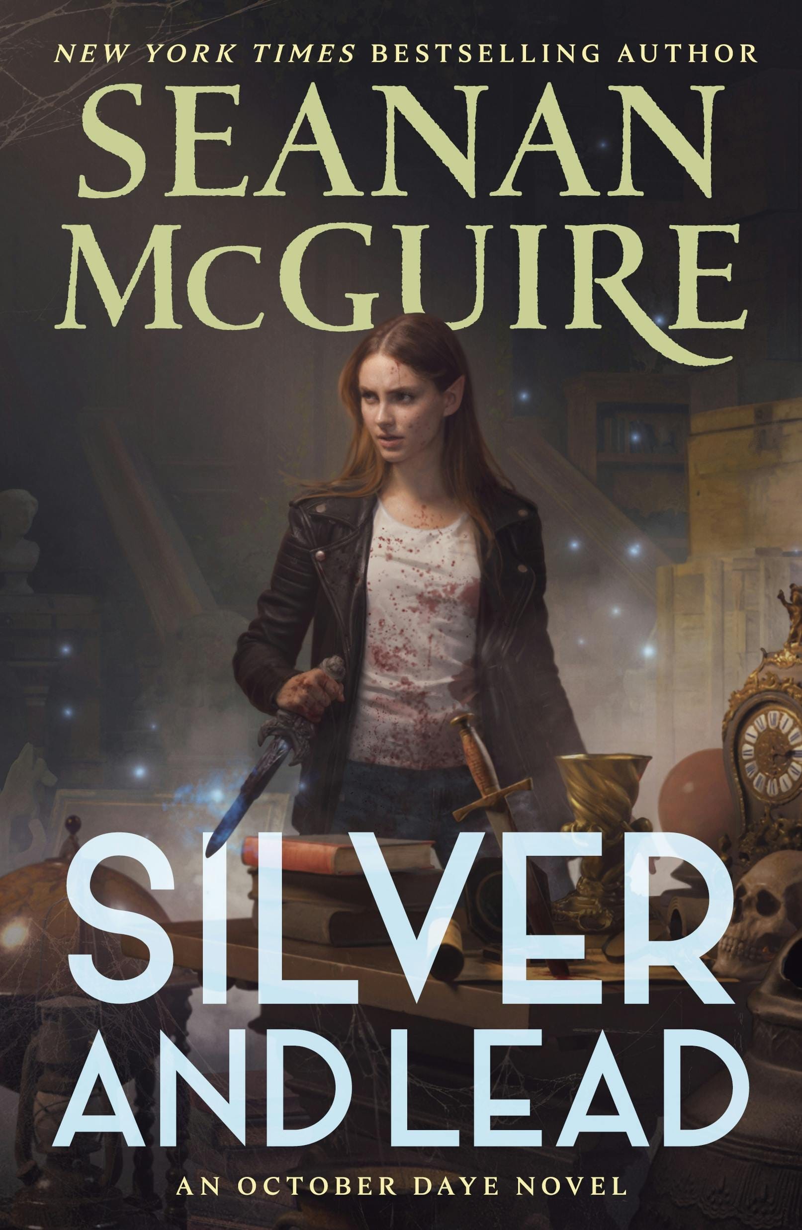 Cover for SILVER AND LEAD, an October Daye novel, by Seanan McGuire