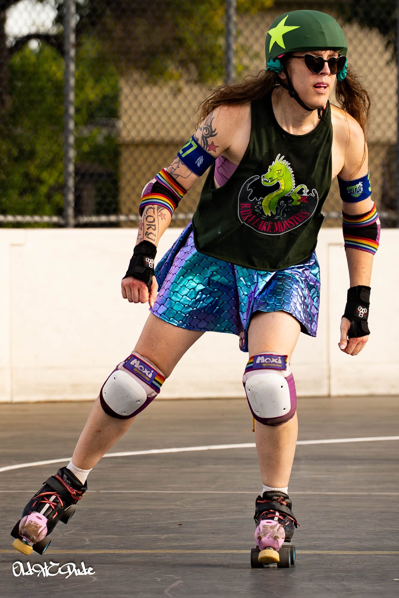 Tilly jamming in a derby bout