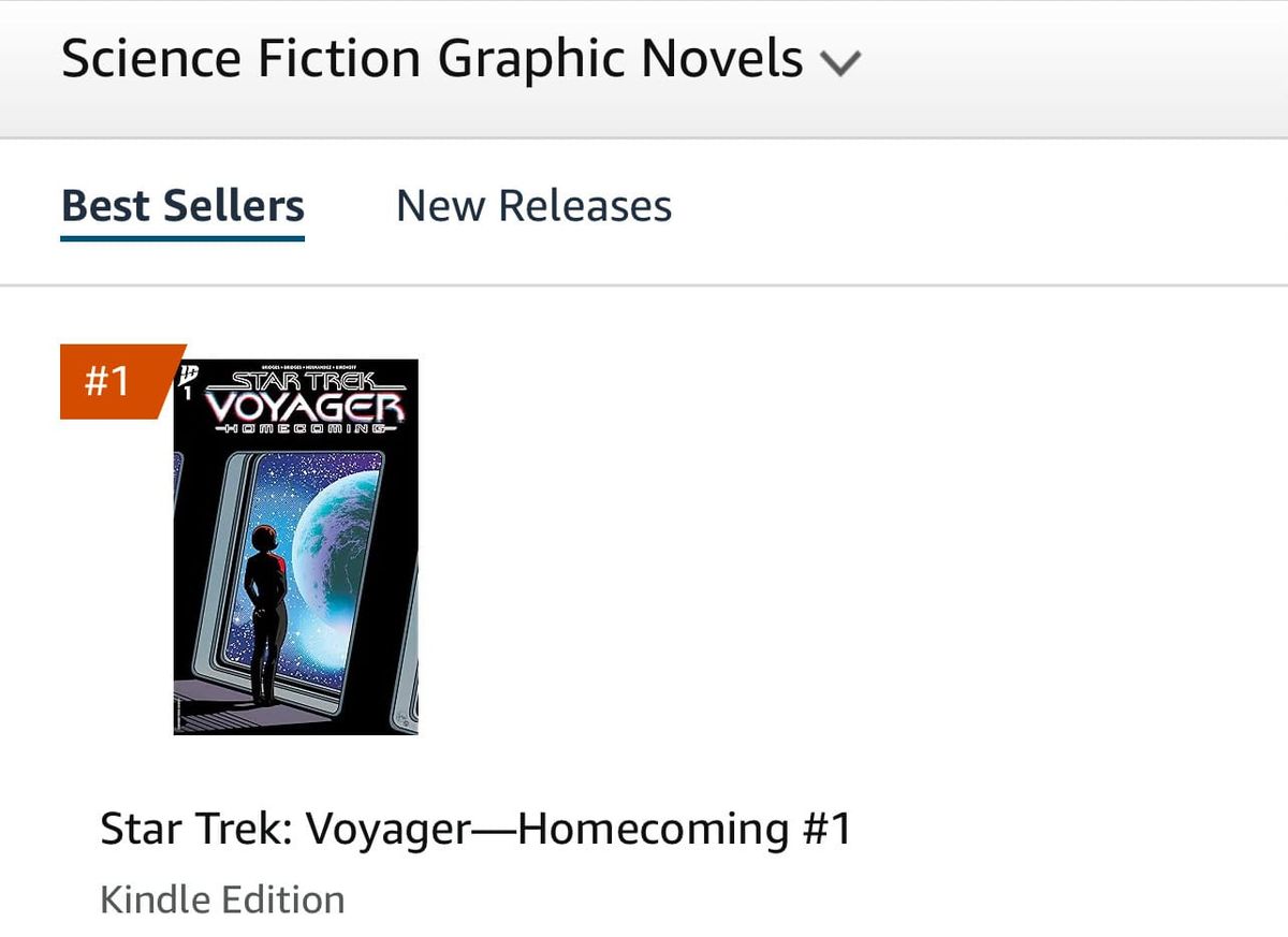 Star Trek Voyager: Homecoming issue 1 is the number one best seller in sci-fi graphic novels on amazon