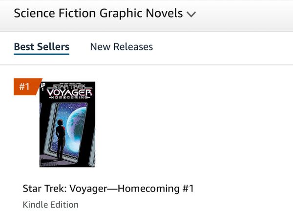 Star Trek Voyager: Homecoming issue 1 is the number one best seller in sci-fi graphic novels on amazon