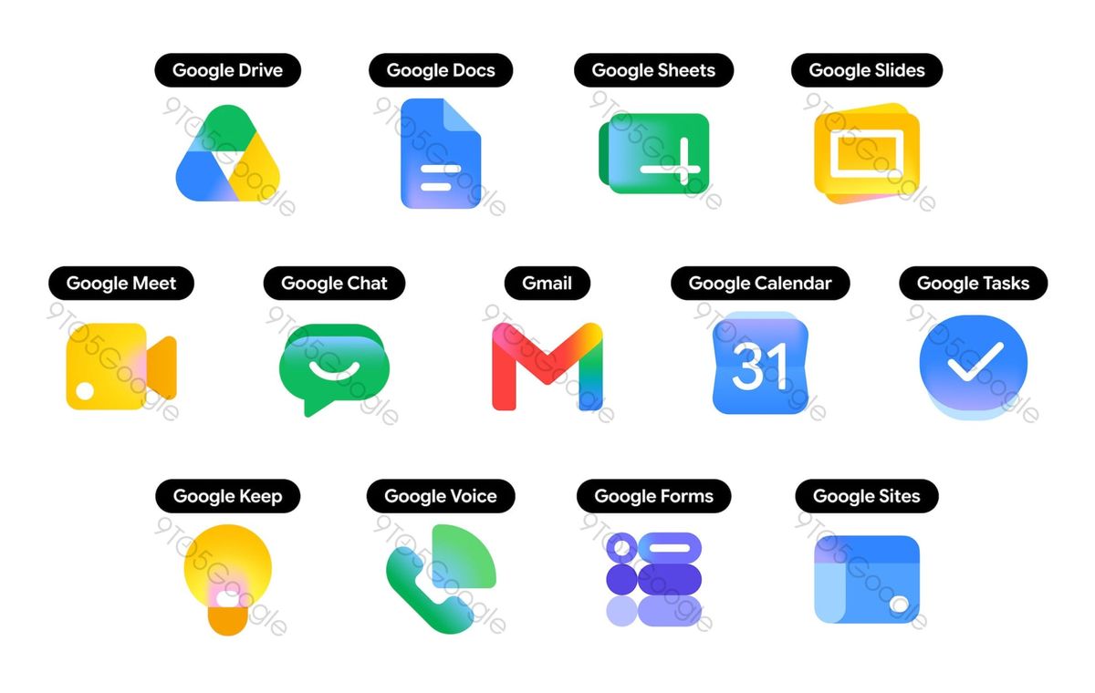 Google adds gradient to apps' logos