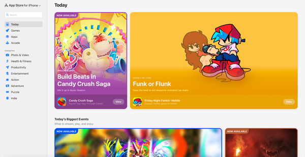 Apple launches App Store website interface