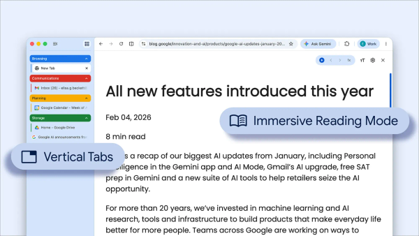 Google adds new vertical tab layout to Chrome