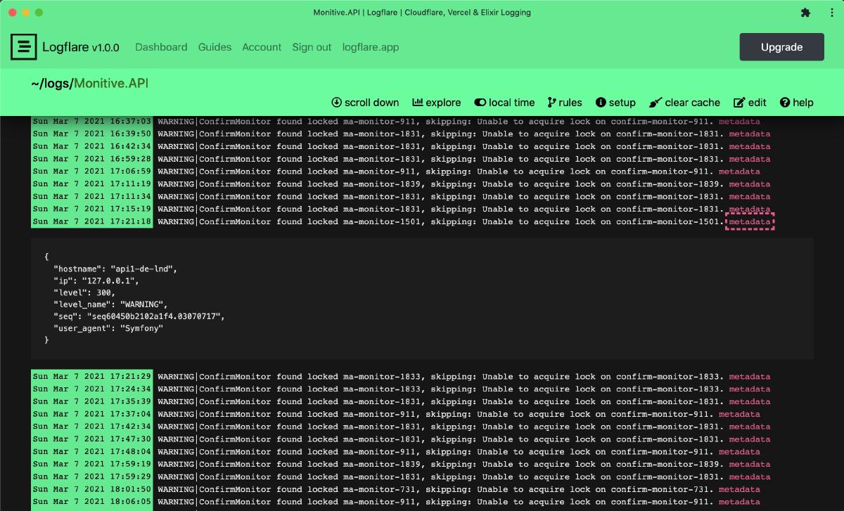 Logflare Monolog Laravel Drvier Screenshot