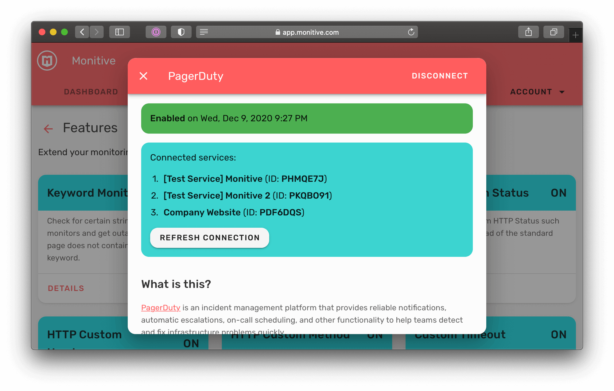 Refresh PagerDuty Integration