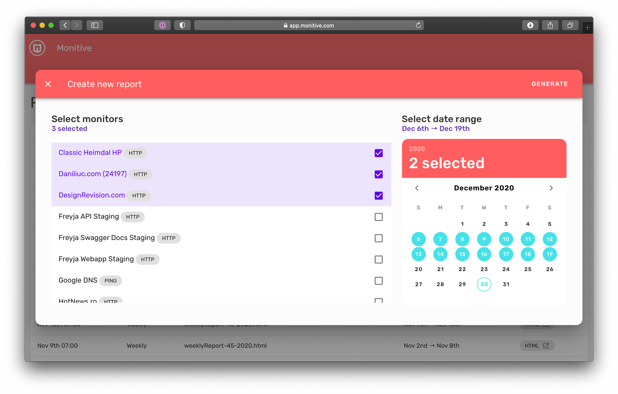 Custom Uptime Reports