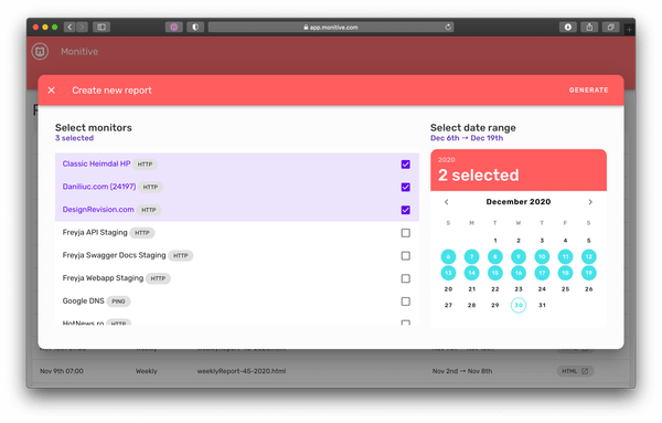 Custom Uptime Reports