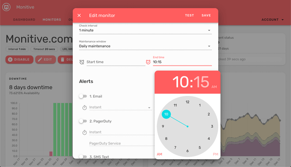 New: Maintenance Window feature