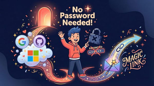 Passwordless sign-in: social accounts and magic links