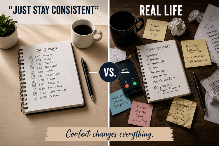 “Just Stay Consistent” vs Real Life