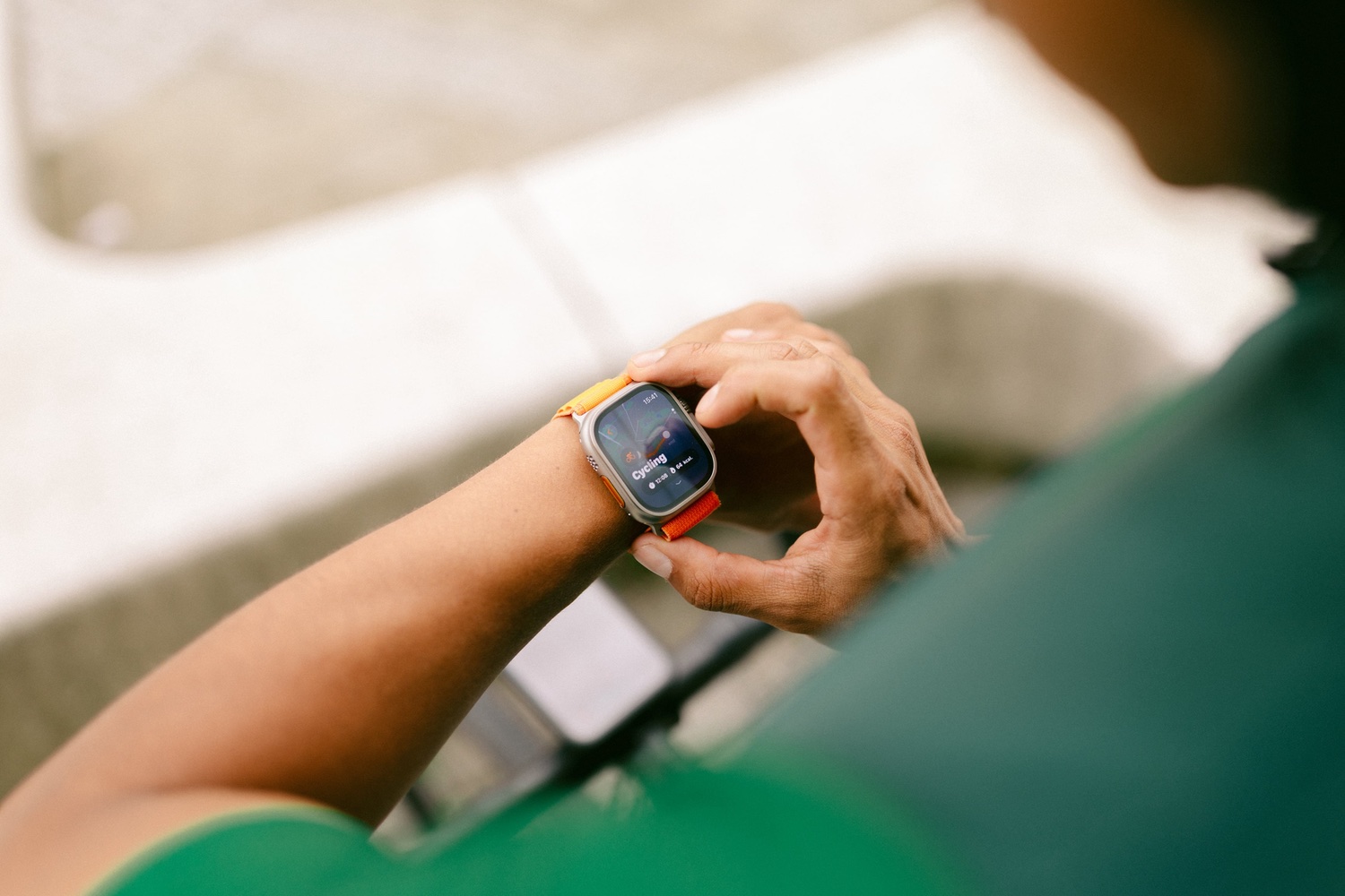 Cycling with an Apple Watch Ultra