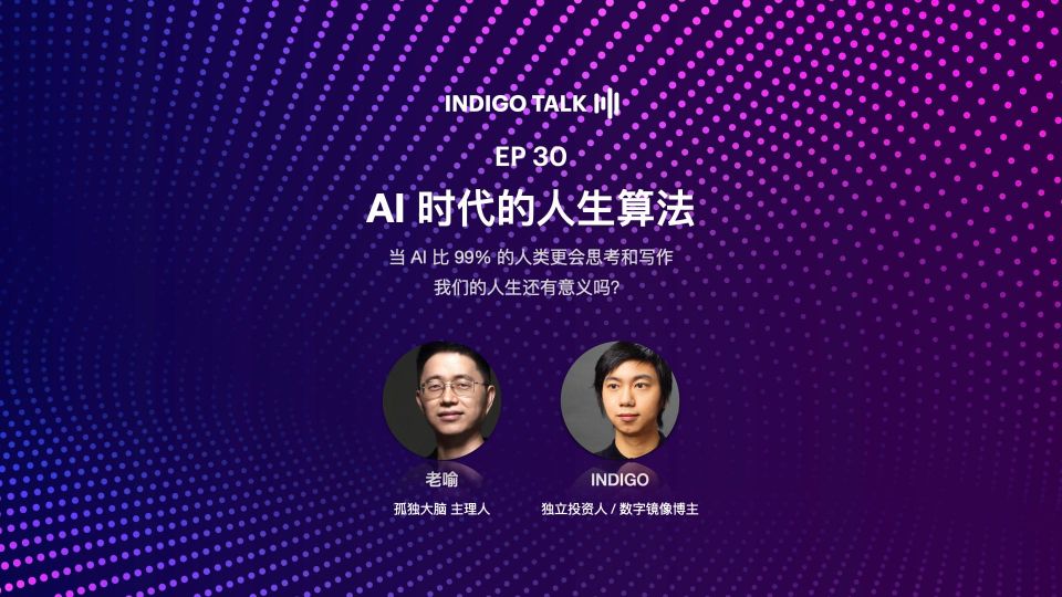 INDIGO TALK / AI 时代的人生算法 - EP30