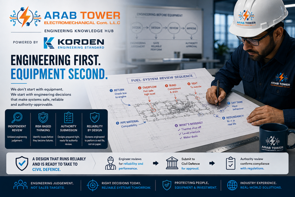 Generator Fuel System Design in the UAE: Sizing, Architecture and Civil Defence Compliance