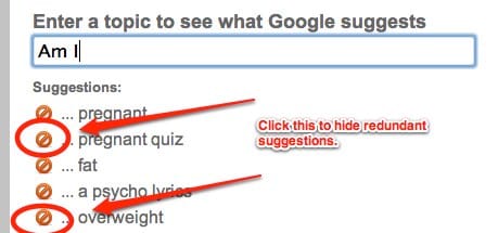 Removing redundant results
