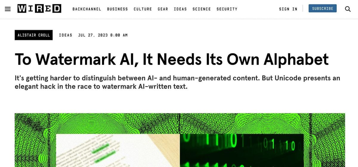 How to watermark AI