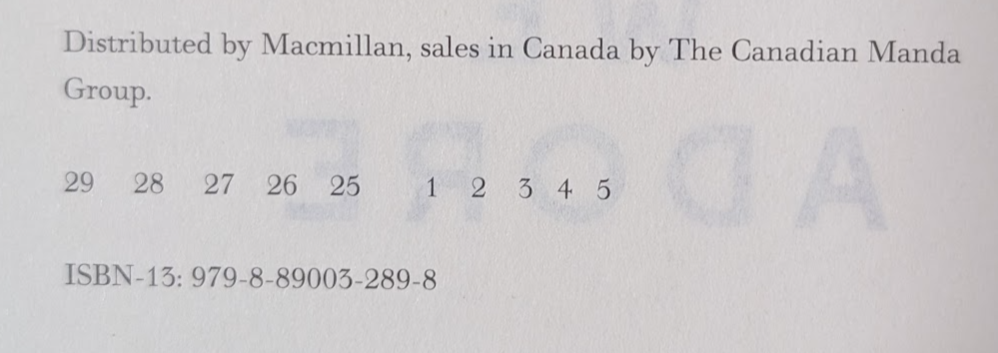 Distributed by Macmillan, sales in Canada by The Canadian Manda Group. 29 28 27 26 25 1 2 3 4 5