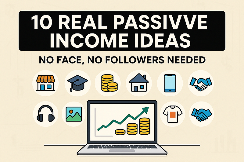 10 Passive Income Ideas That Aren’t Total BS (Without Showing Your Face)