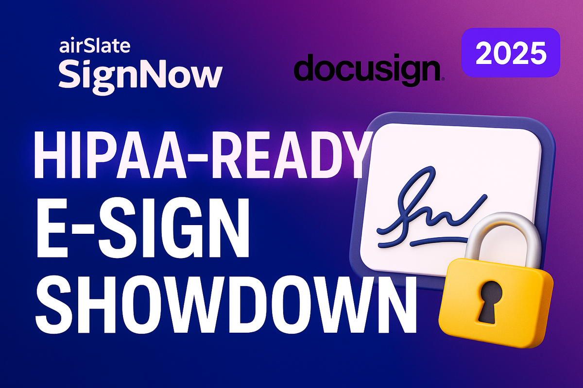 SignNow vs DocuSign (2026): The Most Affordable HIPAA-Ready E-Signature for Healthcare & Life-Sciences Sales Teams