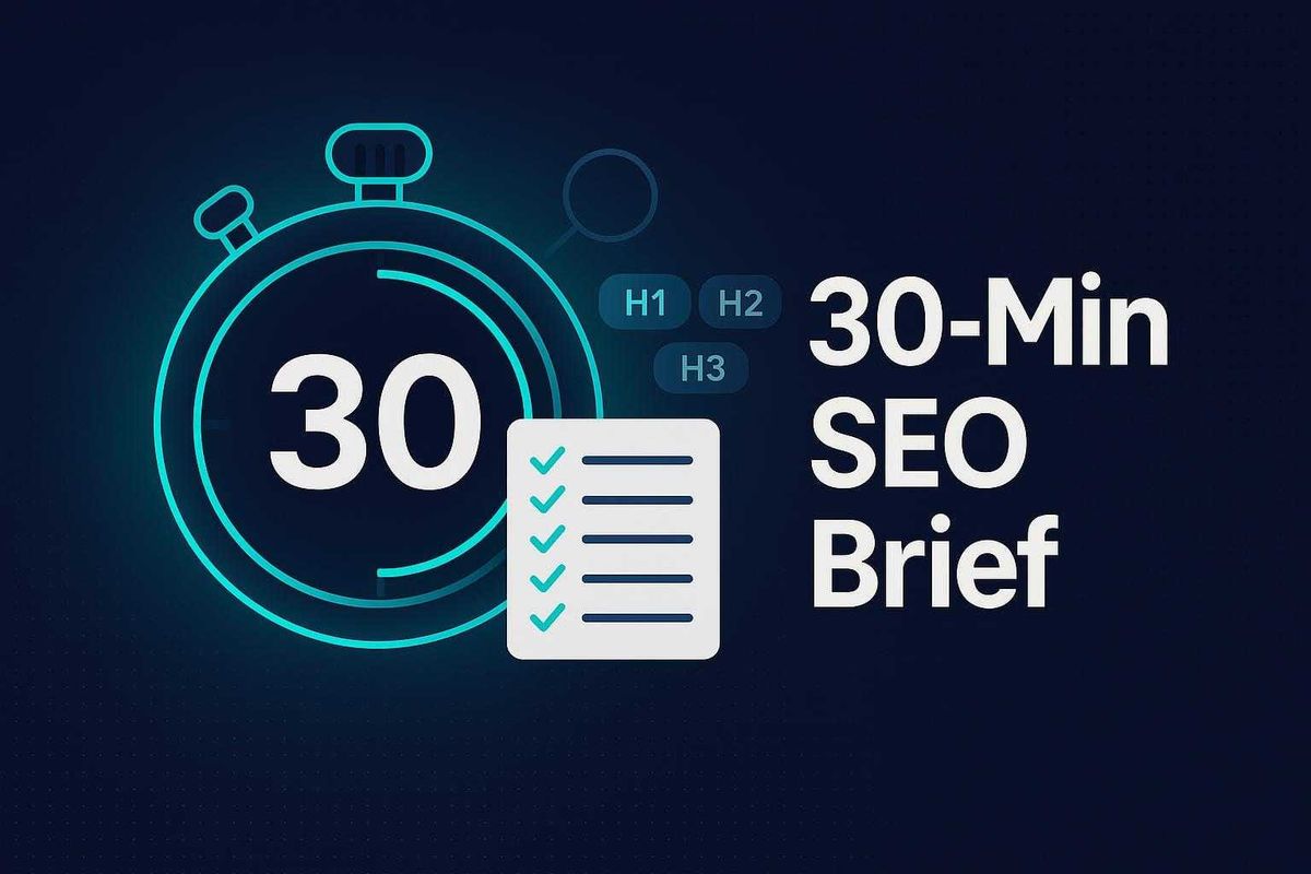 SEO Content Briefs in 2025: Solo Founder’s 30-Minute Intent-First Workflow