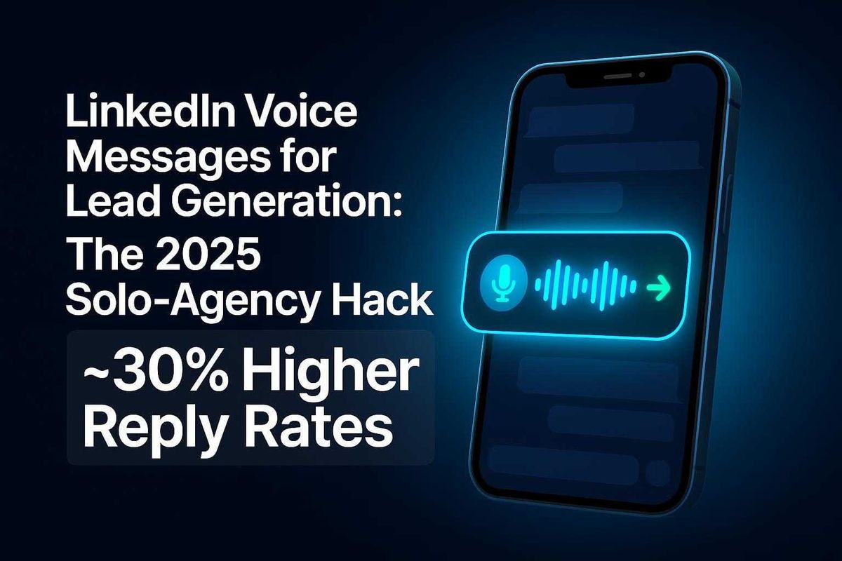 LinkedIn Voice Messages for Lead Generation: The 2025 Solo-Agency Hack for ~30% Higher Reply Rates