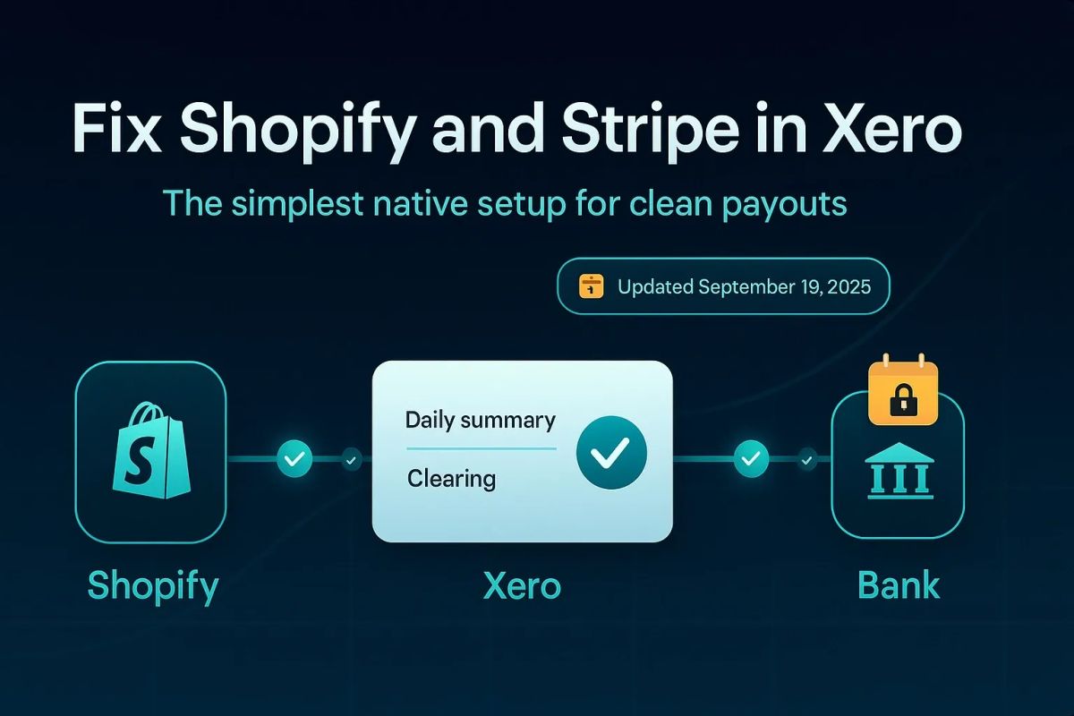 Fix Shopify and Stripe in Xero, the simplest native setup for clean payouts