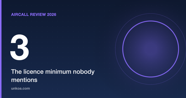 Aircall review 2026 — the three-licence minimum nobody mentions