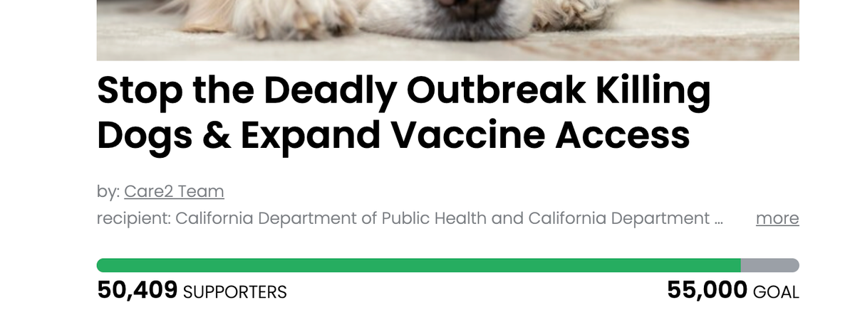 Animal Actions - Sign to Help Protect Dogs from Lepto