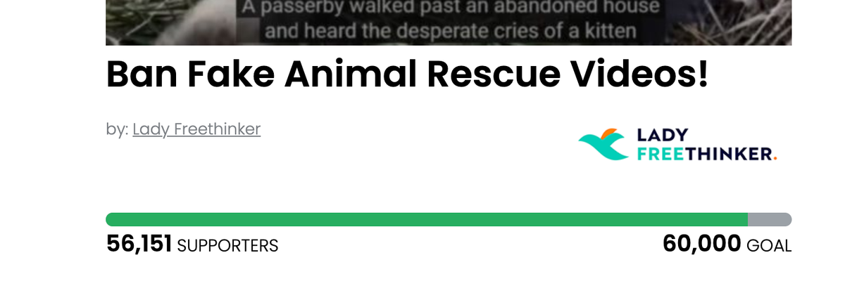 Animal Actions - Ban Fake Animal Rescue Videos