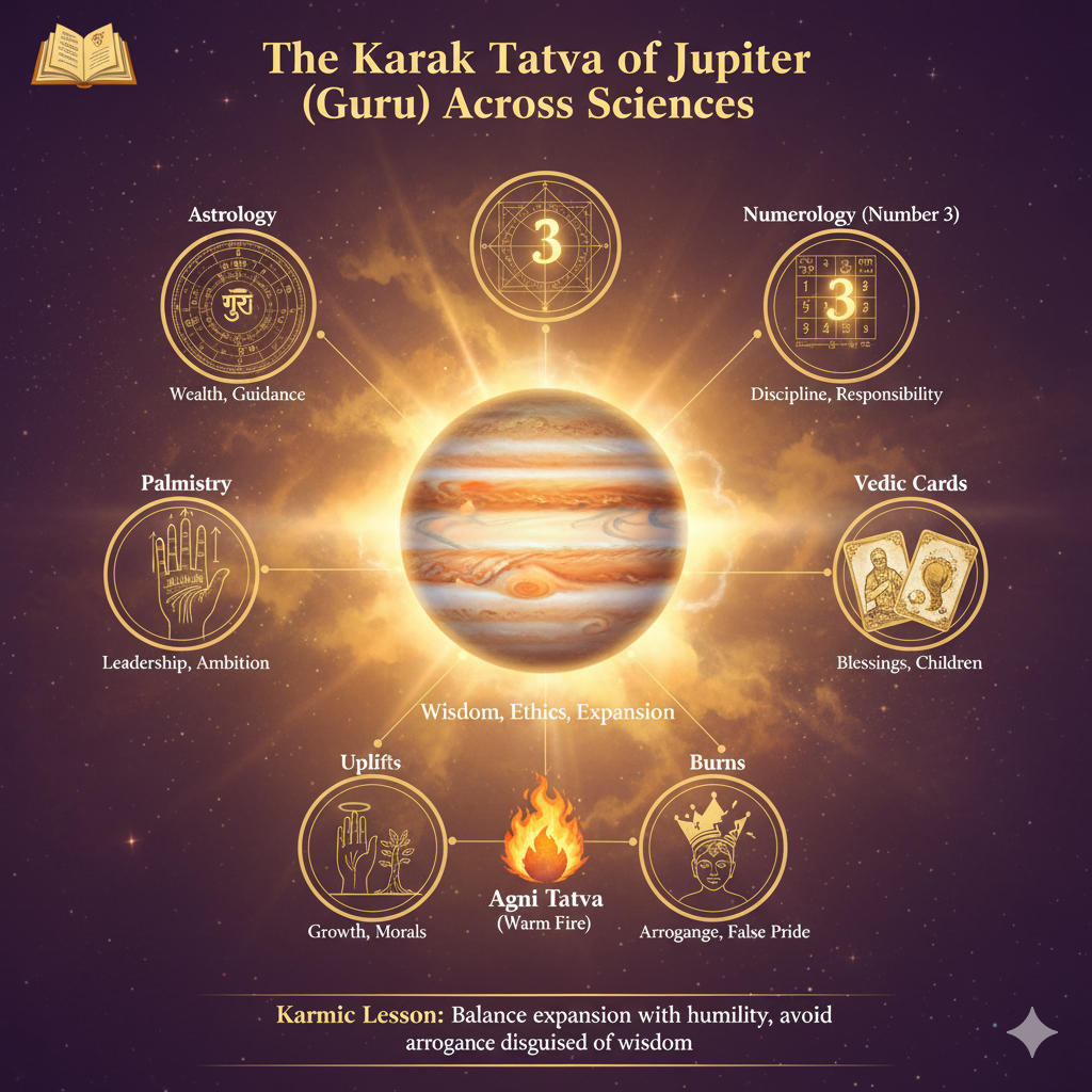 📚 The Karak Tatva of Jupiter (Guru) Across Sciences