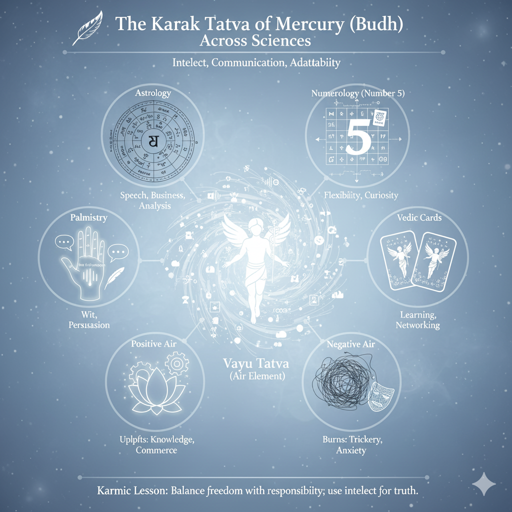 🪶 The Karak Tatva of Mercury (Budh) Across Sciences