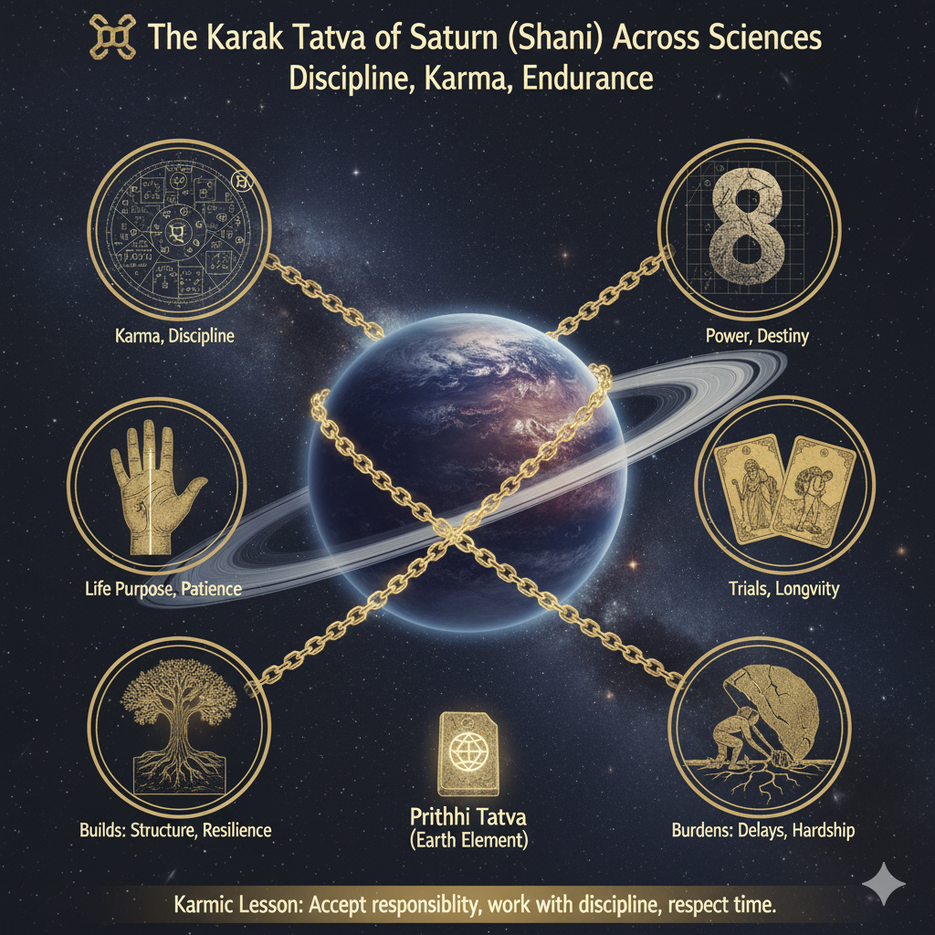 ⛓ The Karak Tatva of Saturn (Shani) Across Sciences