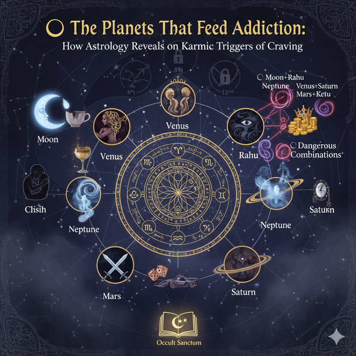 🌑 The Planets That Feed Addiction: How Astrology Reveals the Karmic Triggers of Craving (Part - 1)