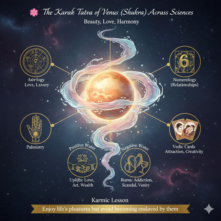 🌸 The Karak Tatva of Venus (Shukra) Across Sciences