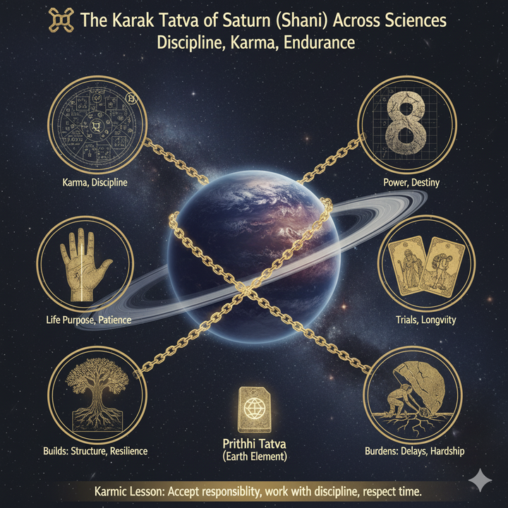 ⛓ The Karak Tatva of Saturn (Shani) Across Sciences