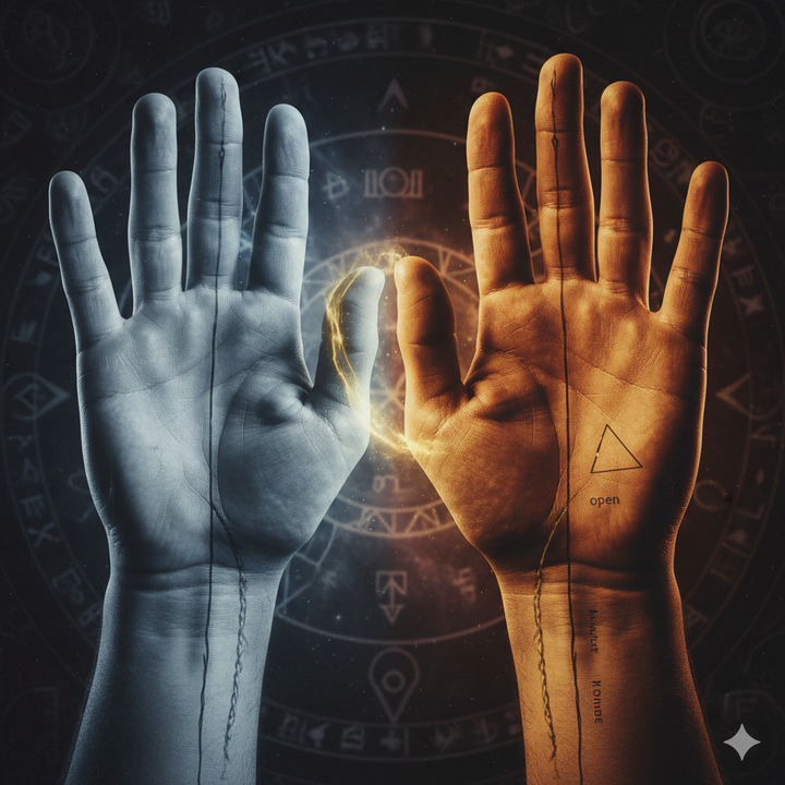 Your Hands Tell Two Stories: Fate vs. Self in Palmistry