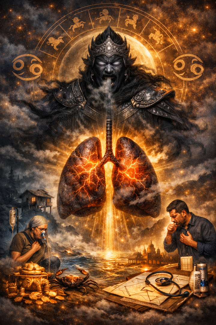 Rahu as the Cancer Karaka — Abnormal Growth and the Lungs