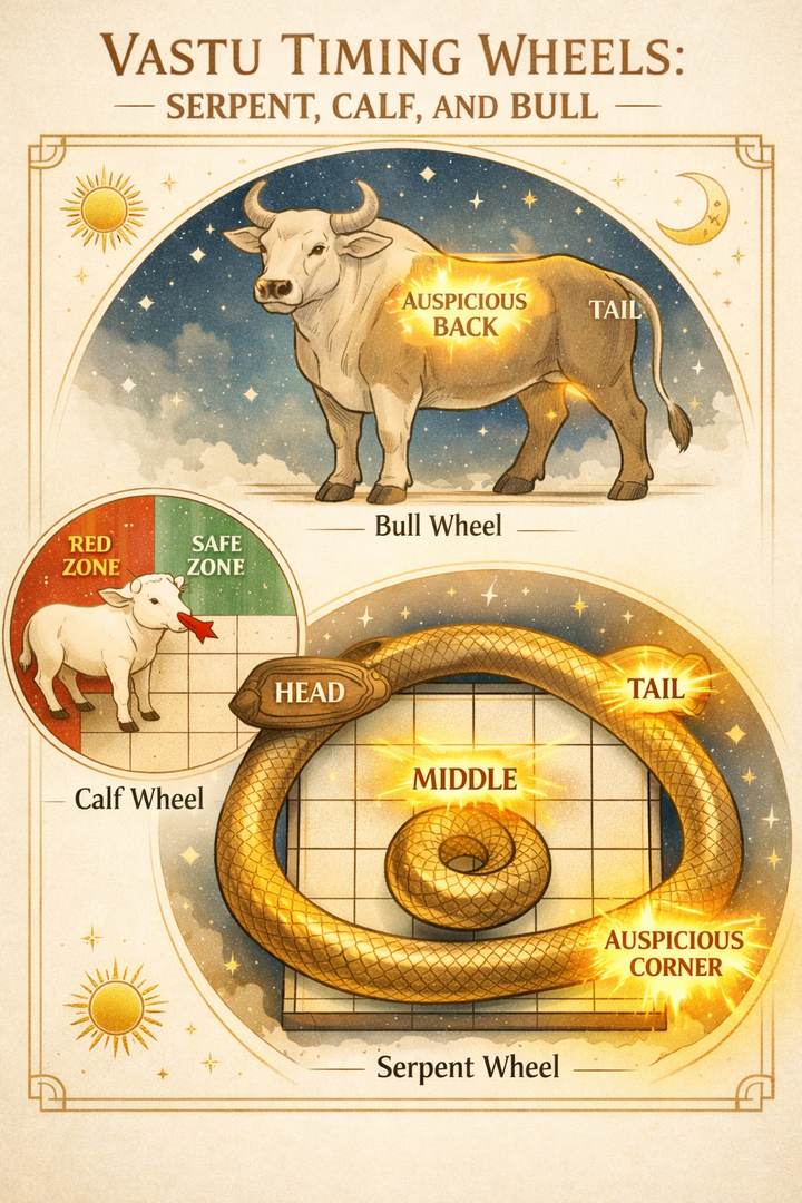 🐍 The Serpent, the Calf, and the Bull: The Timing Wheels of Vastu