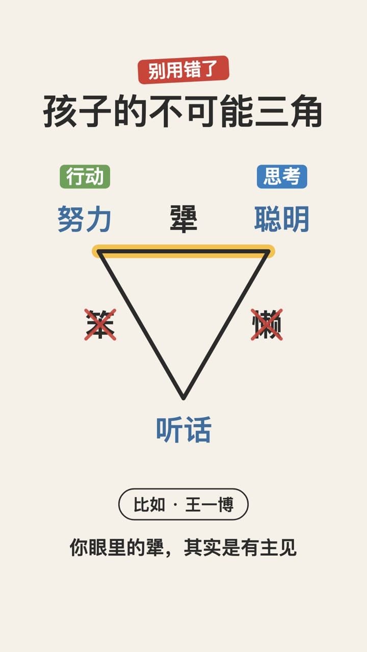 你眼里的犟,其实是有主见