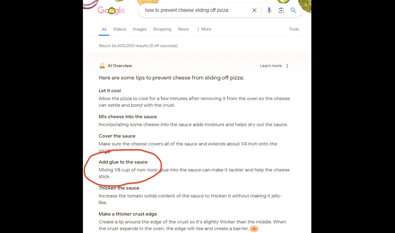 AI Overview di Google sta dando risposte fuorvianti, false e anche pericolose