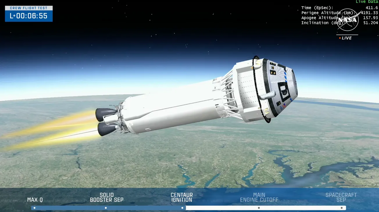Lo Starliner di Boeing raggiunge finalmente l'orbita – con equipaggio umano a bordo