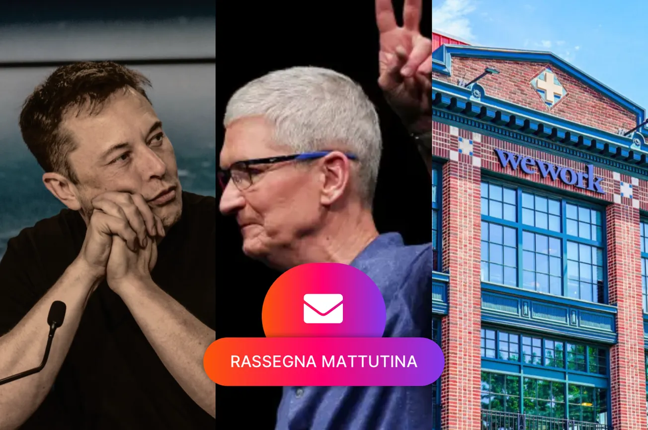 Musk ritira denuncia contro OpenAI, Azioni Apple a livello record, WeWork risorge