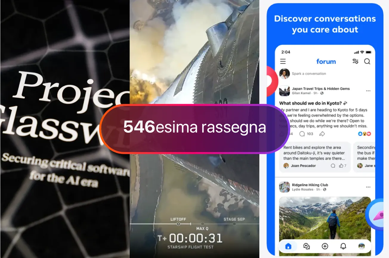 Mythos sarà pubblico, il lancio di Starship V3, la nuova app di Meta in stile Reddit