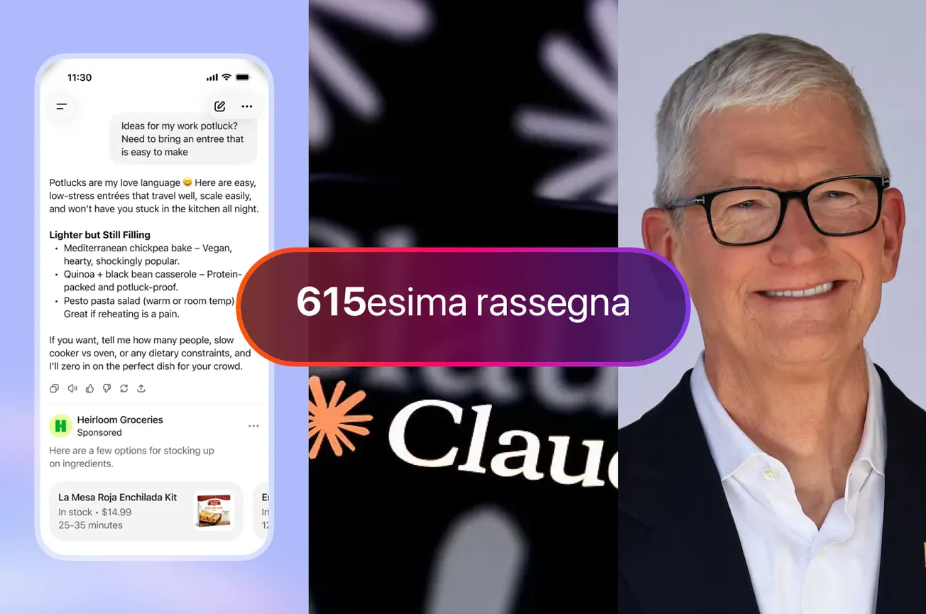 ChatGPT Ads arriva in Italia, Anthropic lancia Fable 5.1 e Mythos 5.1, Ternus nuovo CEO di Apple
