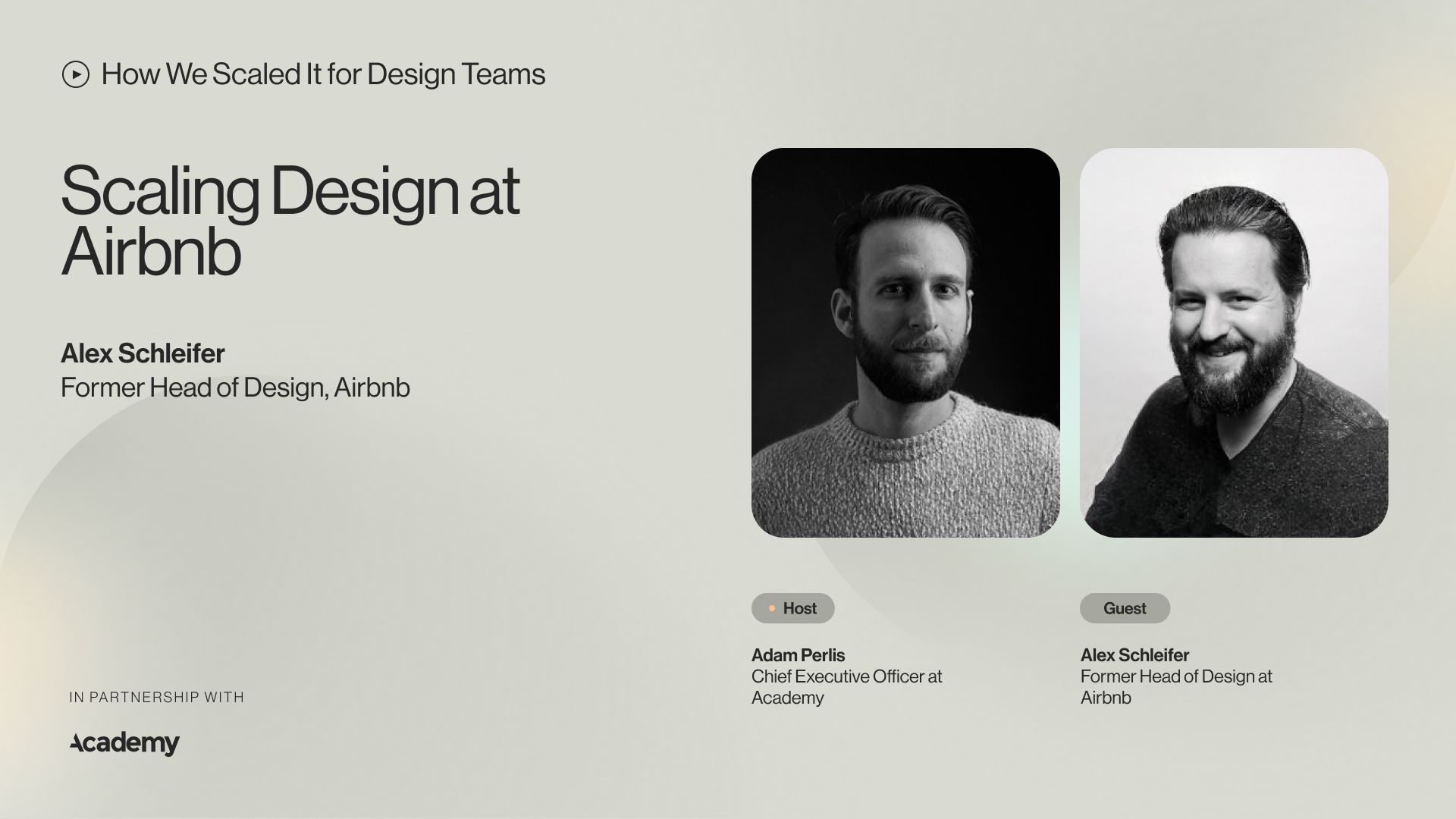 Live Recording: How We Scaled It for Design Team — Alex Schleifer