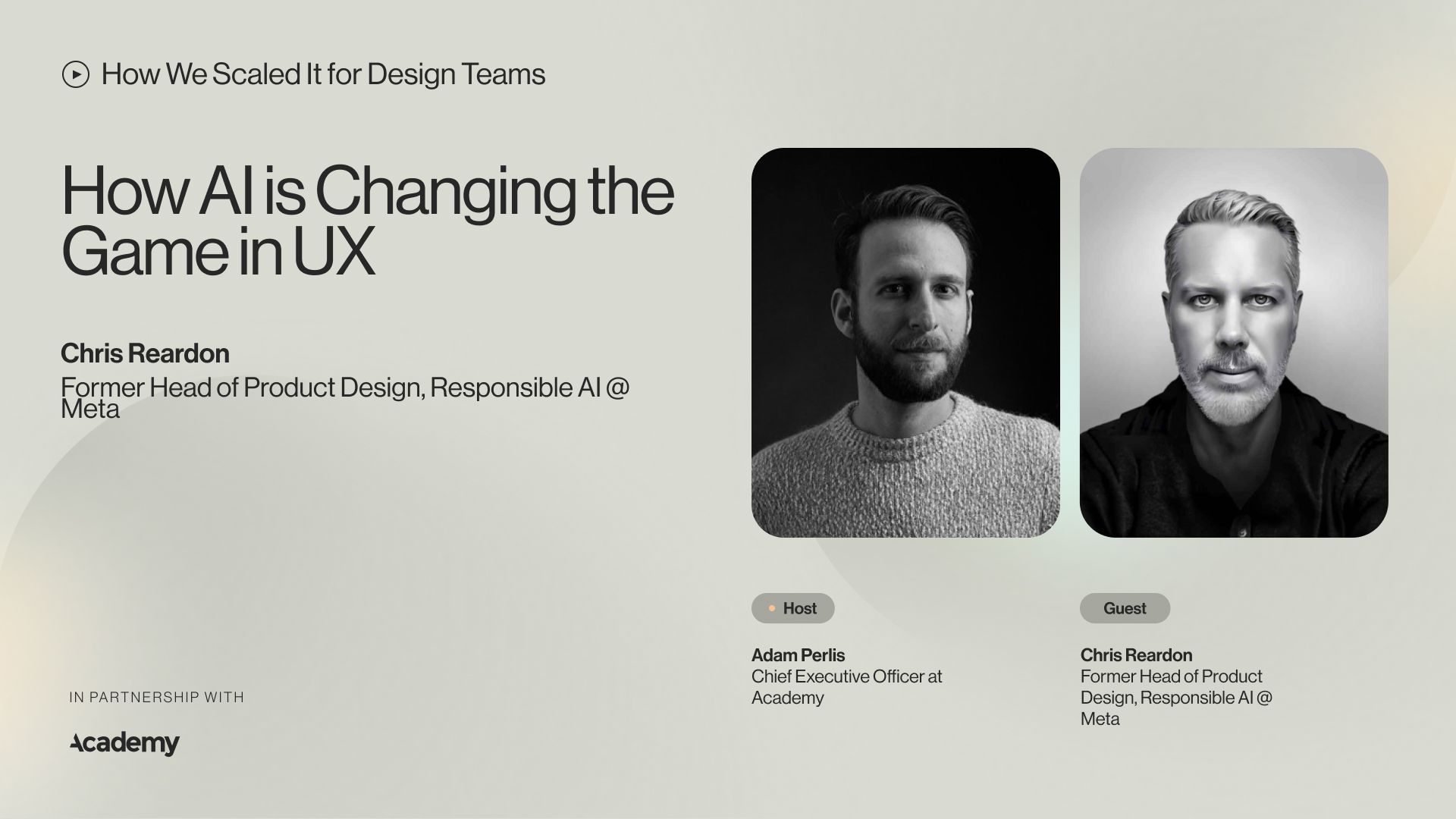 Podcast: How AI is Changing the Game in UX — Chris Reardon, ex Head of Product Design, Responsible AI @ Meta