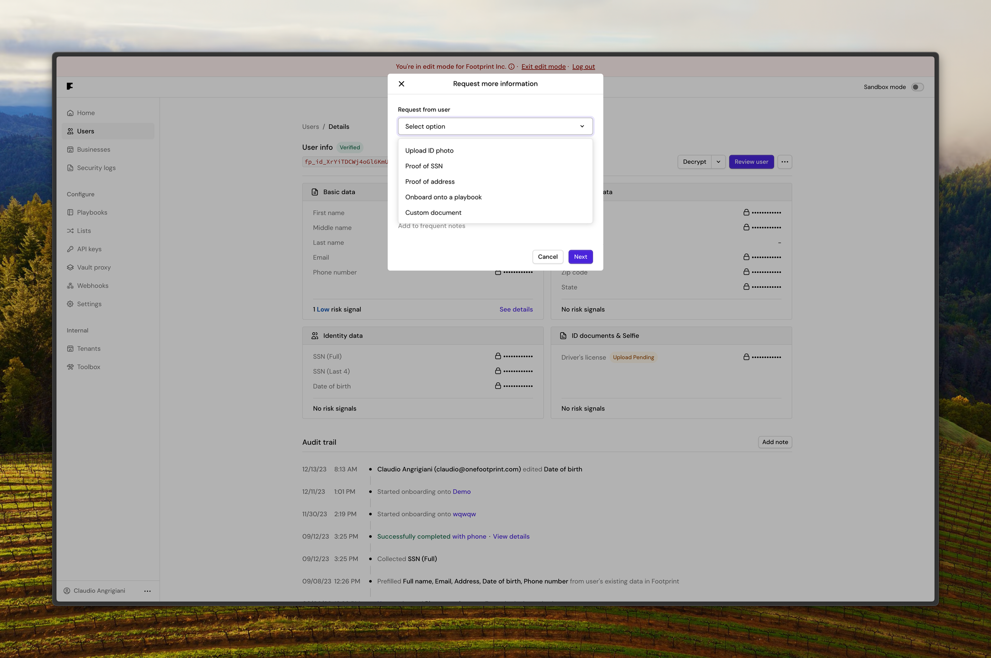 Request more information