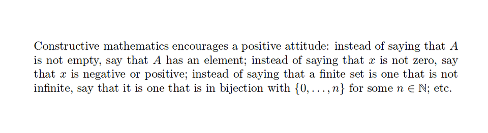 接受構造主義數學的五個階段