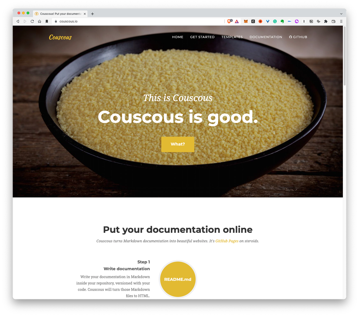 Couscous - Put your documentation online. 