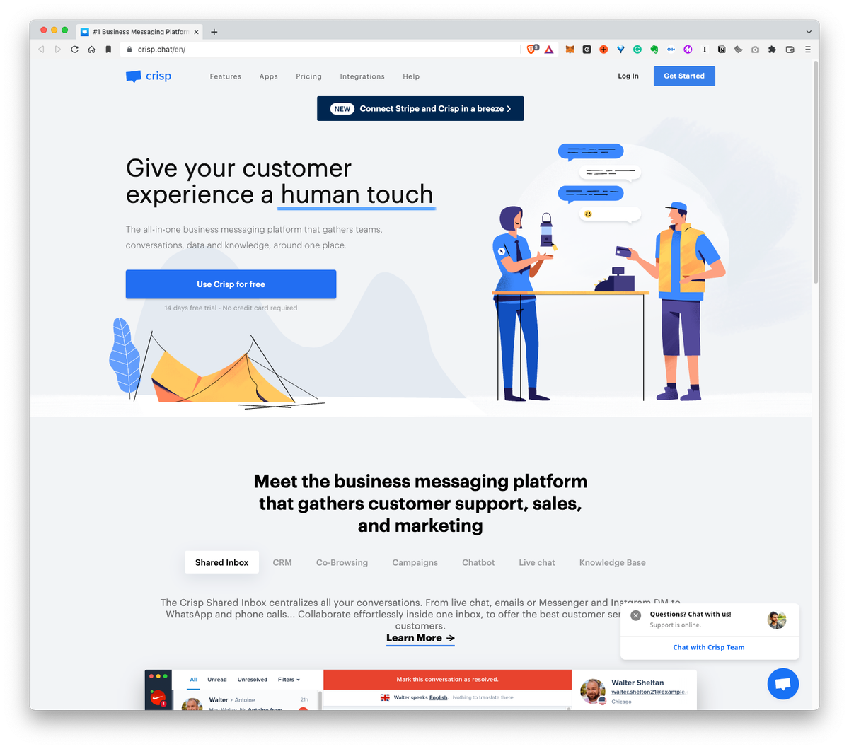 Crisp - Give your customer experience a human touch. 